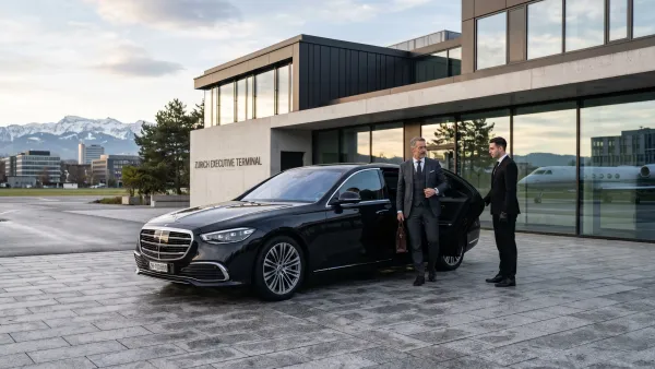 Premium Executive Mobility und diskreter Flughafentransfer in Basel und Zürich.